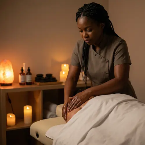 Black Masseuse Providing High-Quality Back Massage