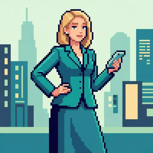 Modern Geometric Block Style Influencer: Modest White Women