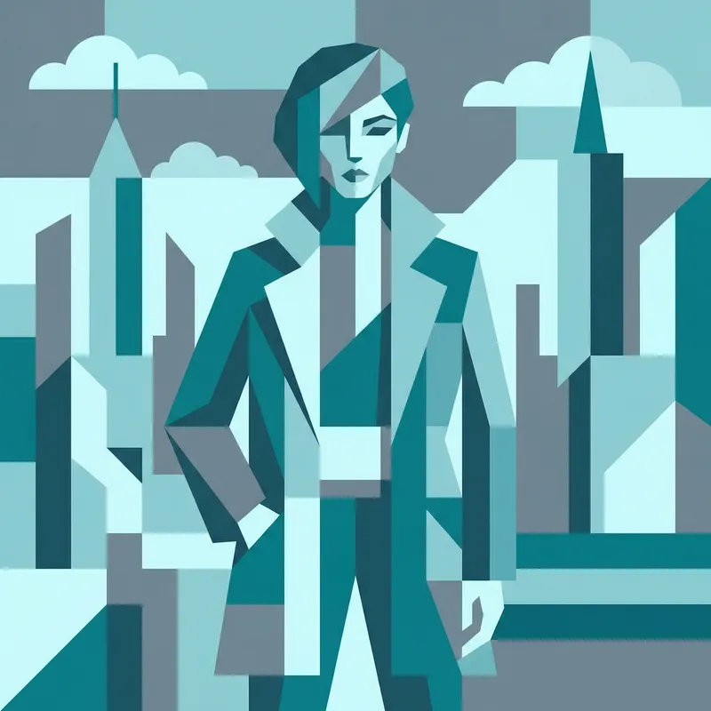 Modern Geometric Fashion Influencer - Cool-Tone Palette