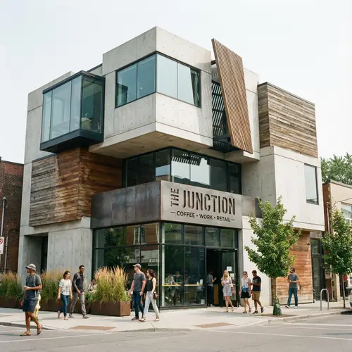 Modern Geometric Small Business Venue | Urban Architectural Design