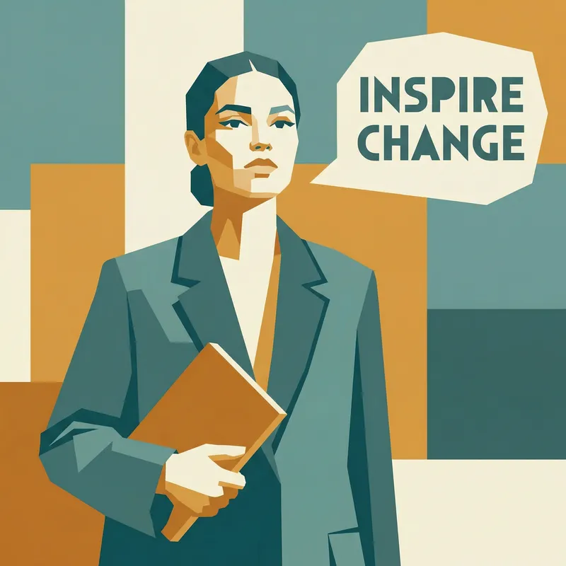 Modern Geometric Female Influencer Portrait in Three Colors | Captivating Aura