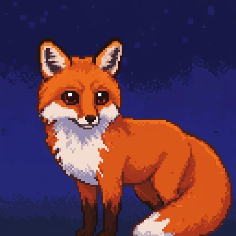 Pixel Art Fox - Unique Digital Design Pixel Art Fox - Unique Digital Design