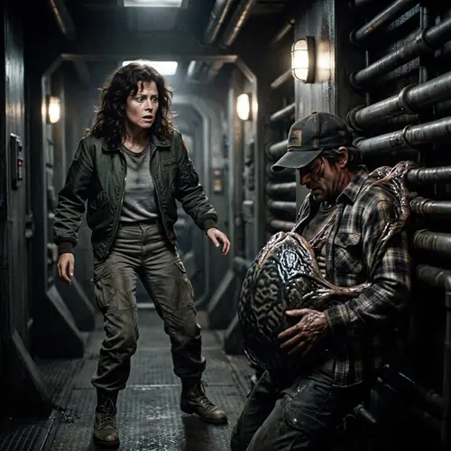 Alien Scene: Ripley Discovers Brett's Transformation