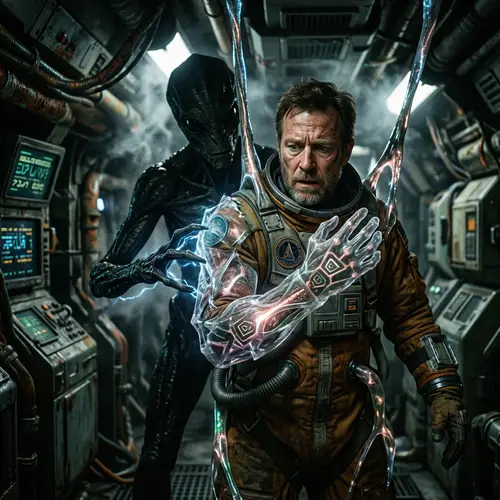 Eerie Alien Transformation Scene from Ridley Scott's Classic