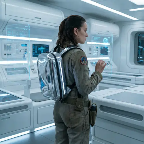 Kate McCrae in Silver Bag - The Black Hole Scene