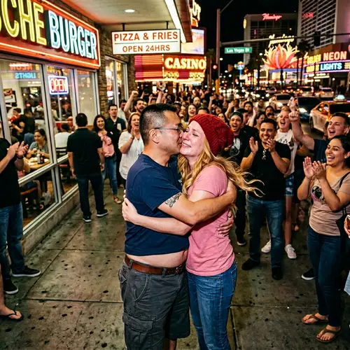 Romantic Moment Outside Taco Bell Cantina