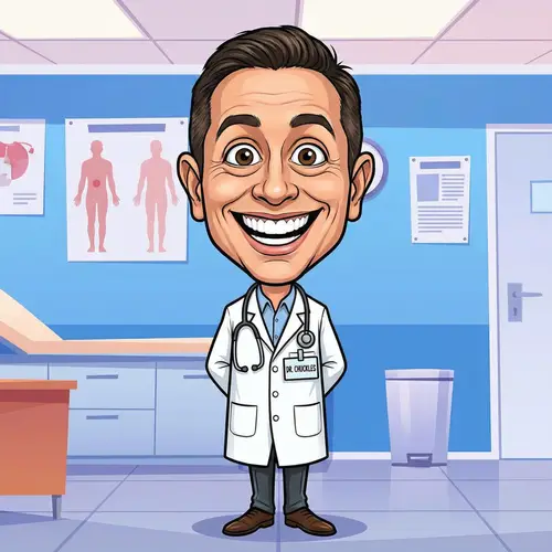 Caricature of a Doctor in Uniform