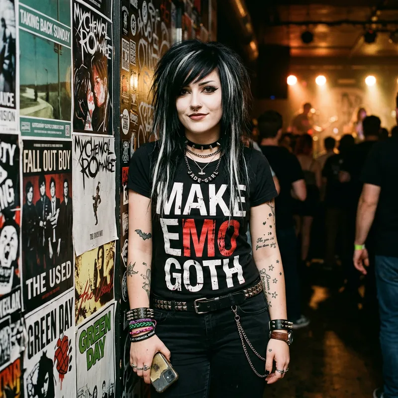 25-Year-Old Emo Style Icon with Unique Look