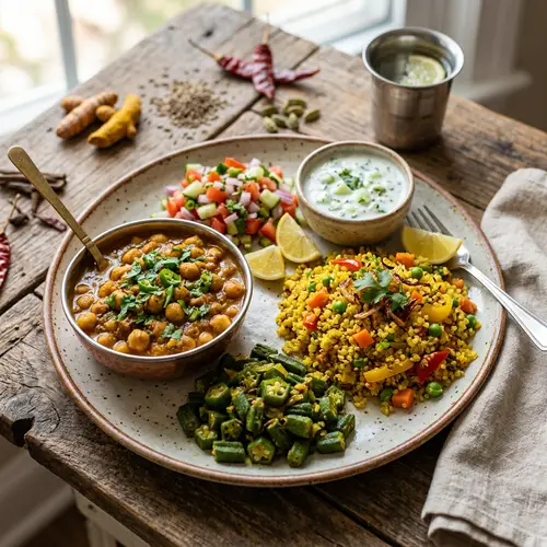 Delicious Indian Dinner Plate | Chana Masala & Quinoa
