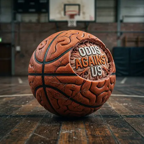 Brain-Basketball Metaphor: Odds Against Us Embroidered