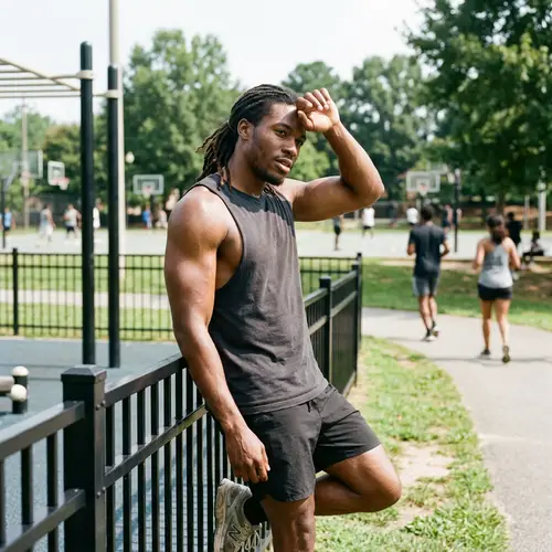 Hot Muscular Black American with Dreadlocks