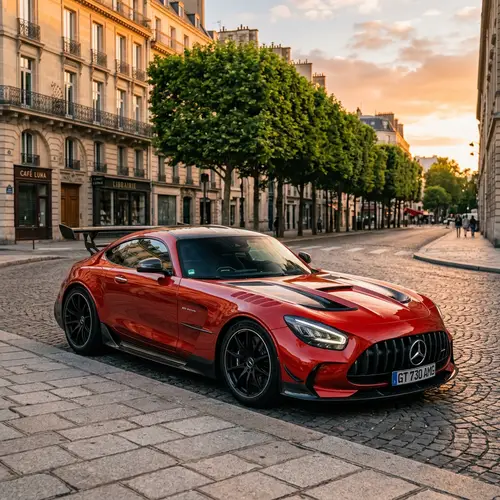 Sleek Modern Car with Aerodynamic Design and Stylish Alloy Wheels