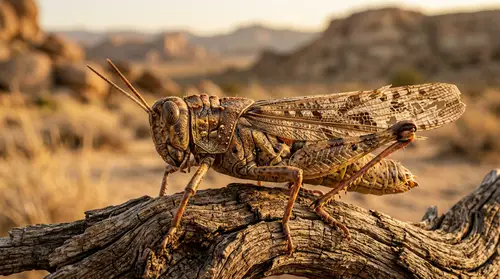 Stunning Macro Photo of an Ancient Old Locust