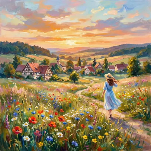 Artistic Impressions of Peaceful German Countryside