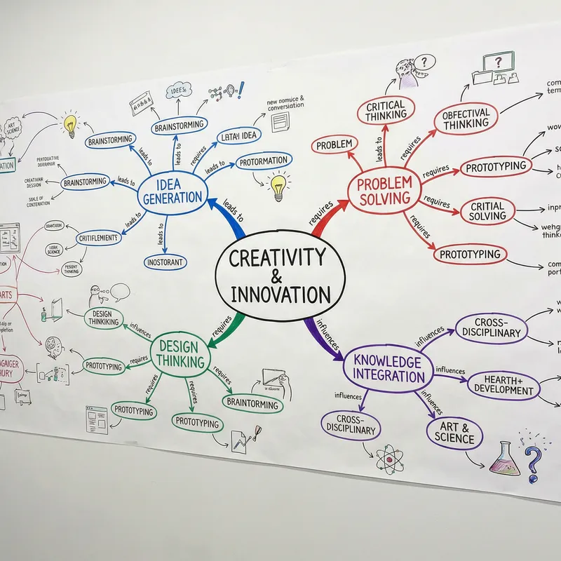 Mind Map Visual Representation with Interconnected Nodes