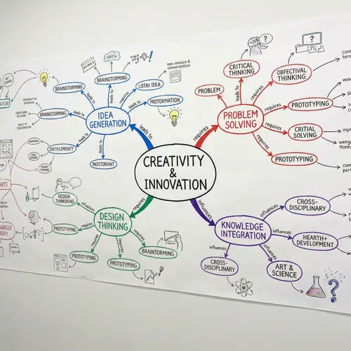 Detailed Mind Map with Interconnected Nodes and Pathways