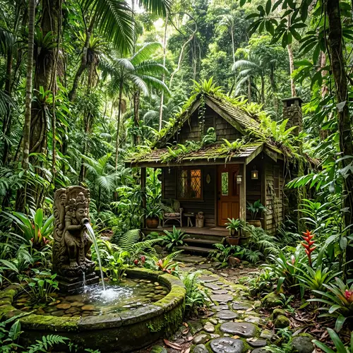 Vintage Timber Cottage in Jungle | Tranquil Retreat