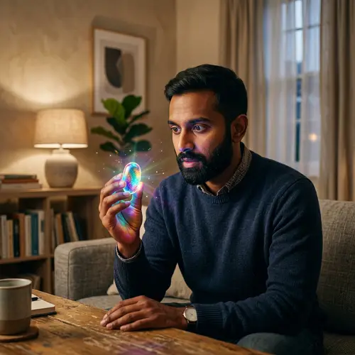 Mesmerizing Magical Pill Held by South Asian Man