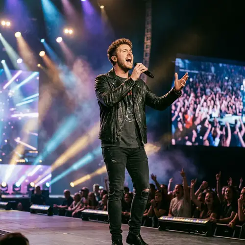 Powerful Singer on Stage - Captivating Performance