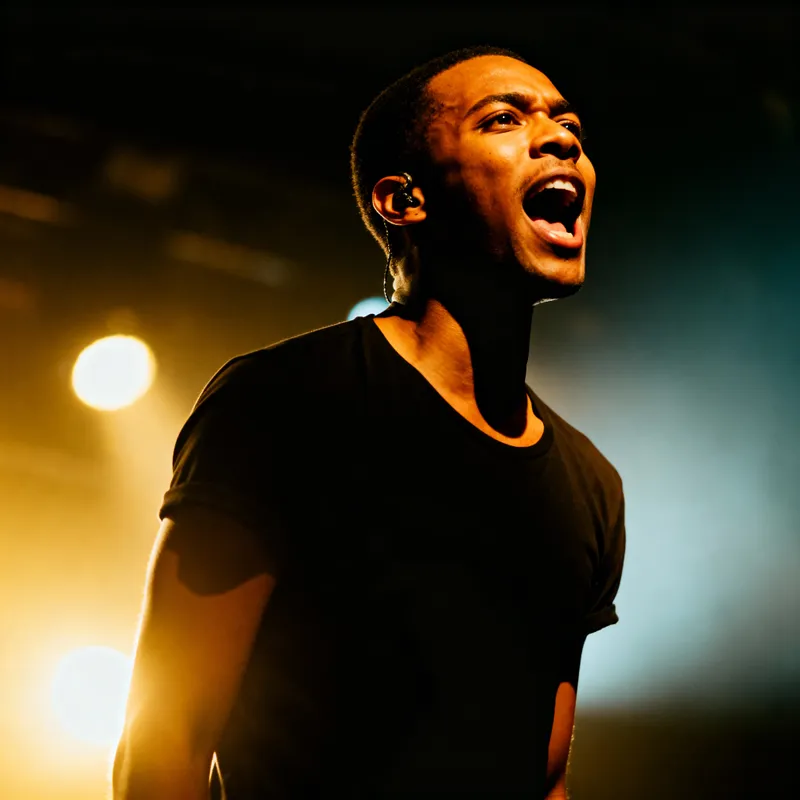 Powerful Singer Performing on Stage