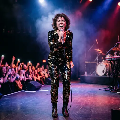 Powerful Singer Performing on Stage