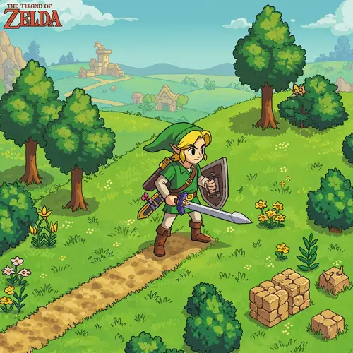 Isometric 2D Character Inspired by Link: A Taller Version