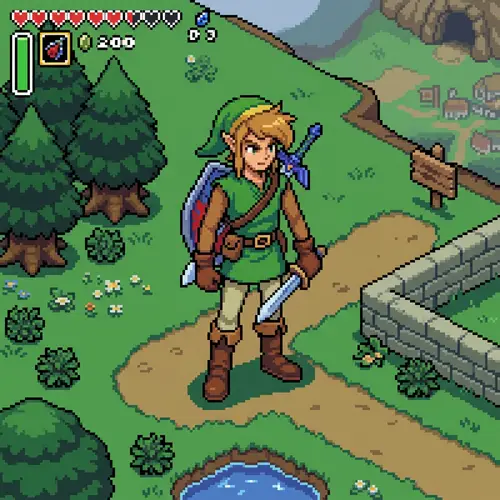 Isometric 2D Character Inspired by Link: A Taller Version
