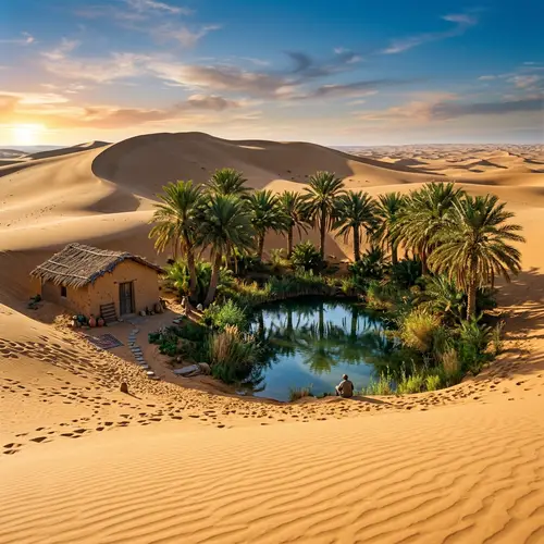 Serene Oasis: Tranquil Haven Amidst Desert Beauty