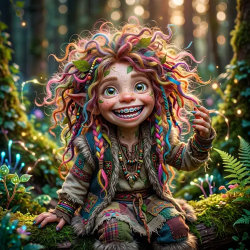 Braces and Elastics Girl Monster: A Fantasy Character