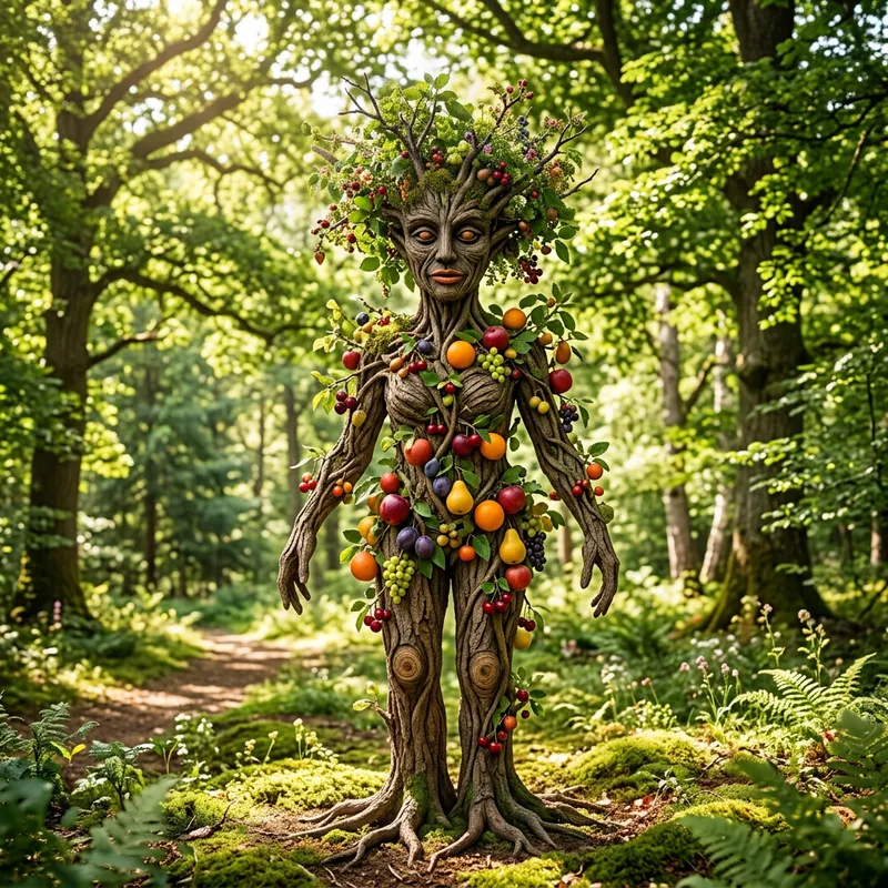 Human Form Tree with Fruits - Natural Wonder