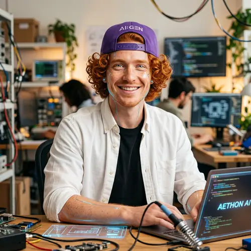 Friendly Male AI with Ginger Hair | Curly AI Entity