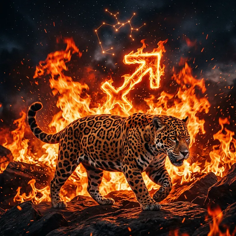 Majestic Jaguar: Sagittarius Wild Nature & Fire Energy Majestic Jaguar: Sagittarius Wild Nature & Fire Energy