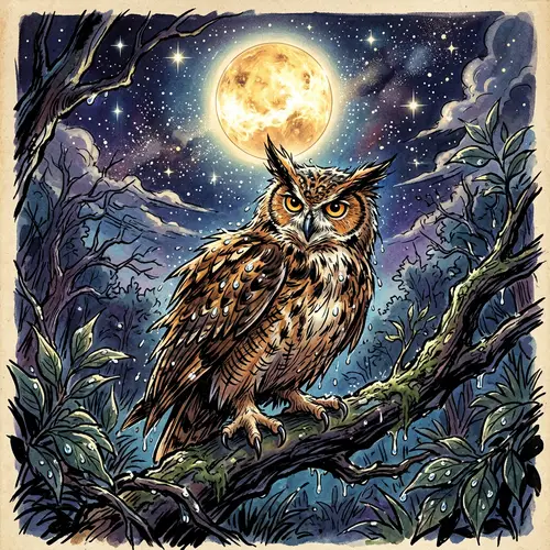 Dragonball Super Style Owl with Venus and Water