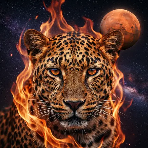 Leopard in Flames: Raw Power & Cosmic Intrigue