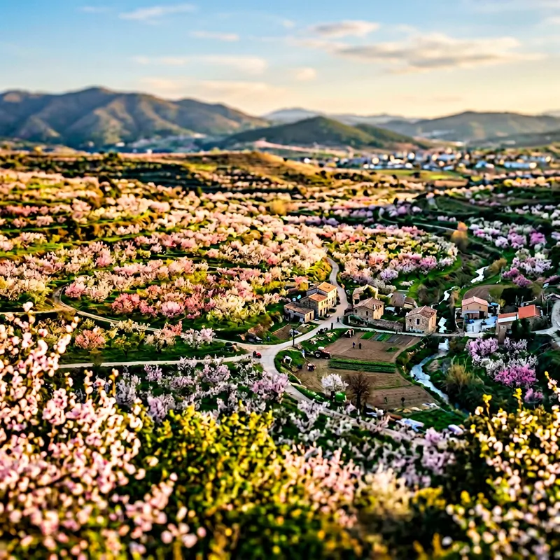 Enchanting Apricot Tree Gardens: Serene Miniature Wonderland