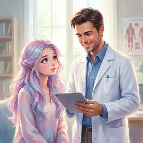 Skilled Doctor & Anime Girl - Healing Connection Art