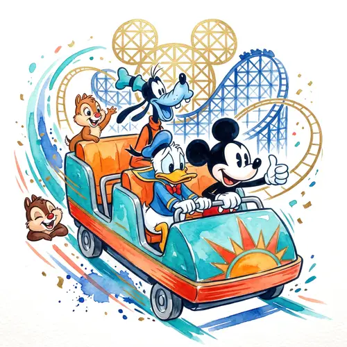 Exciting Roller-Coaster Adventure with Cartoon Animals