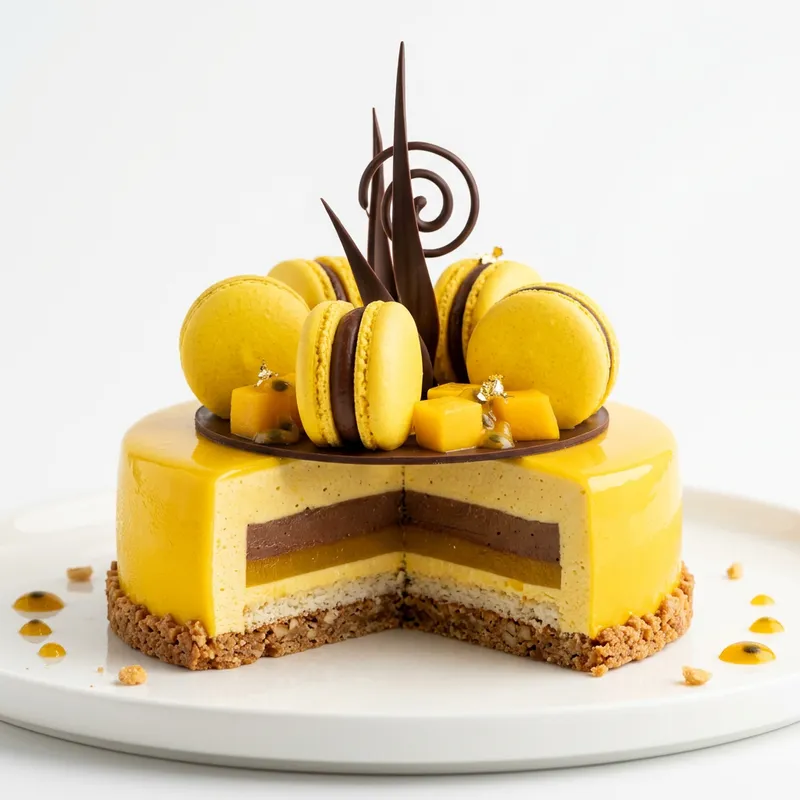 Elegant Passion Fruit Entremet Dessert Elegant Passion Fruit Entremet Dessert