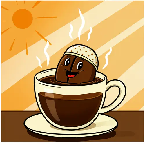 Coffee Bean's Vintage Bathing Adventure