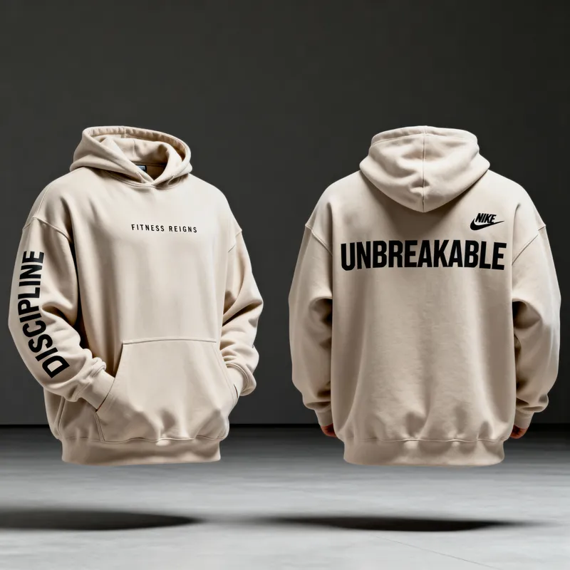 Modern Oversized Unisex Gym Hoodie Design