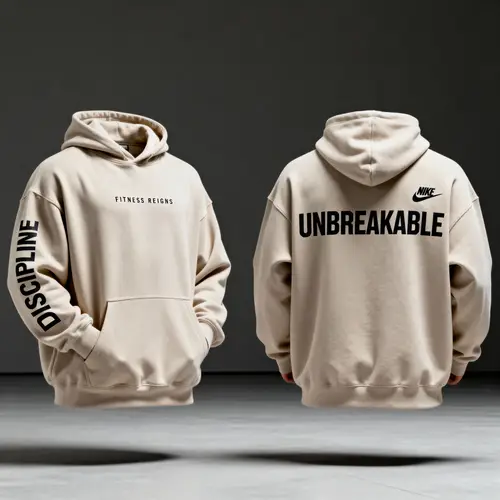 Modern Oversized Unisex Gym Hoodie Design