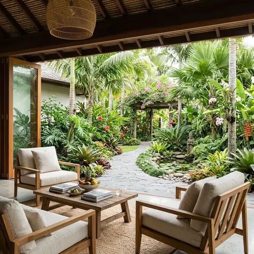 Beautiful Tropical Outdoor Garden Design Photos