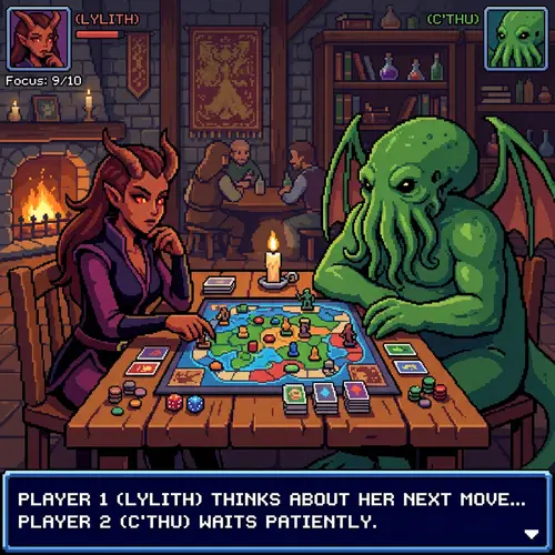 Demonic Succubus & Cthulhu Board Game Art