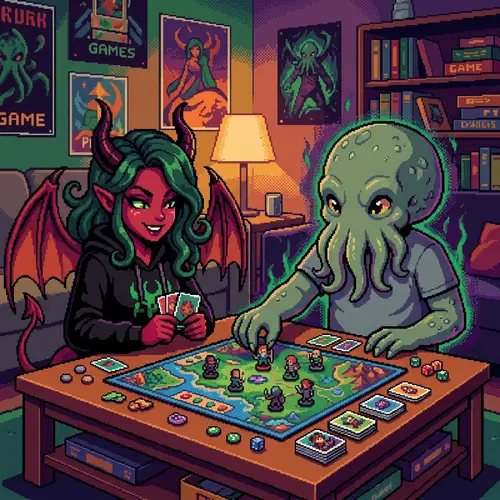 Demonic Succubus & Cthulhu Play Modern Board Game