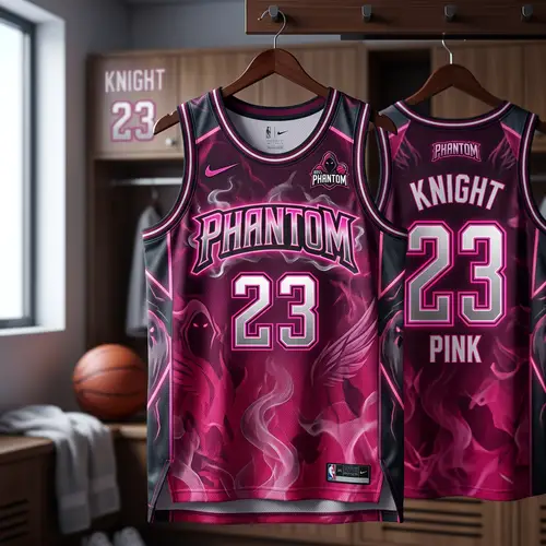 Pink Phantom Basketball Jersey for Fans