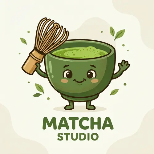 Cute Matcha Studio Mascot Design
