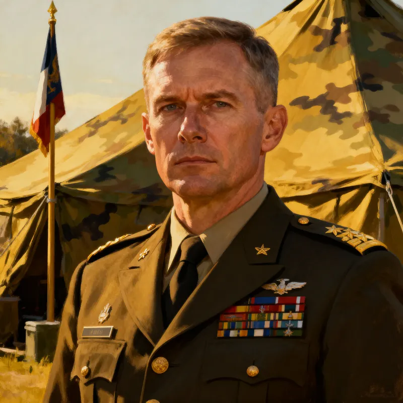 Anonymous Military Colonel Illustration