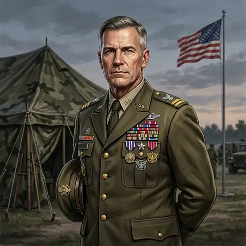Anonymous Military Colonel Illustration