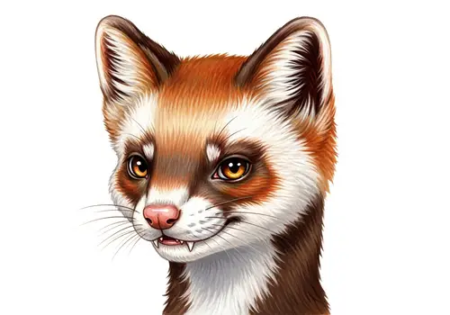 Adorable Anime Ferret-Fox Hybrid Boy Art