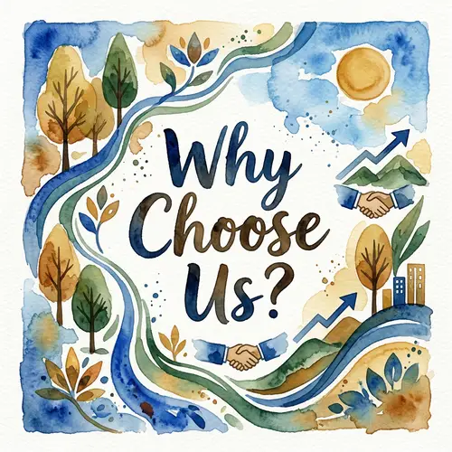 Watercolor Painting | Blues & Earth Tones | Why Choose Us?
